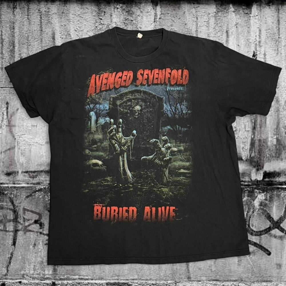 Avenged Sevenfold Buried Alive Tee Black 2012 Size Large Rock Band Tee